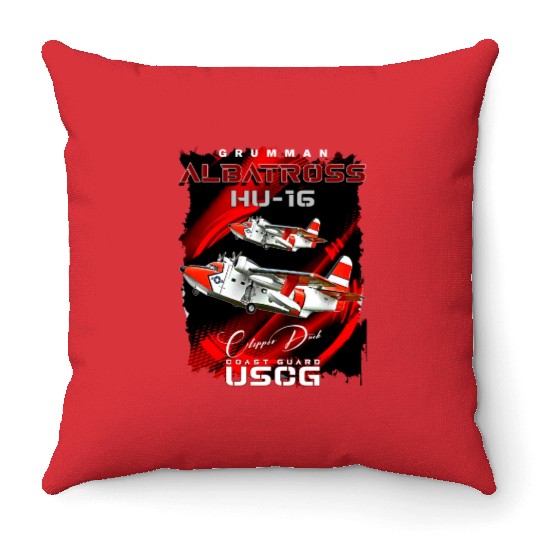 Grumman HU-16 Albatross Coast Guard Aircraft Throw Pillows