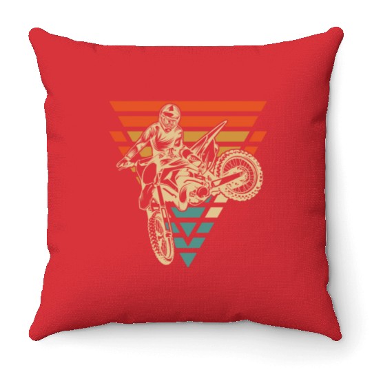 Dirt Bike Mx Motocross Supermoto Throw Pillows