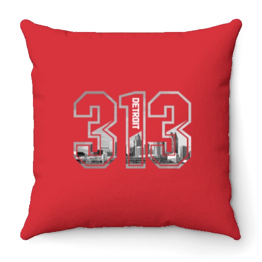 Detroit Michigan Motor City USA Throw Pillows