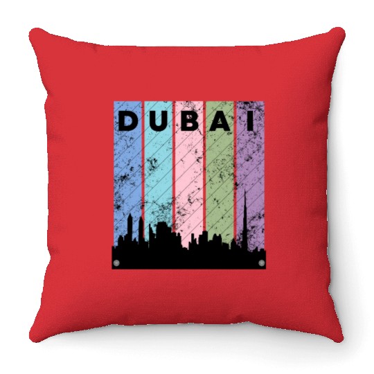 Dubai Love City Throw Pillows