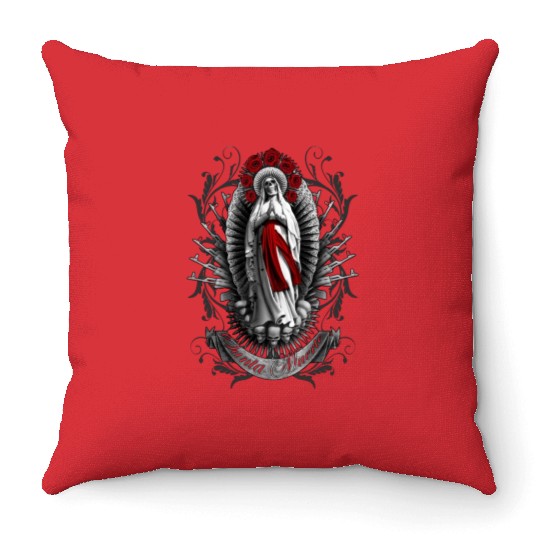 Santa Muerte, Devoción, Altar, Rituales, Oración, Throw Pillows