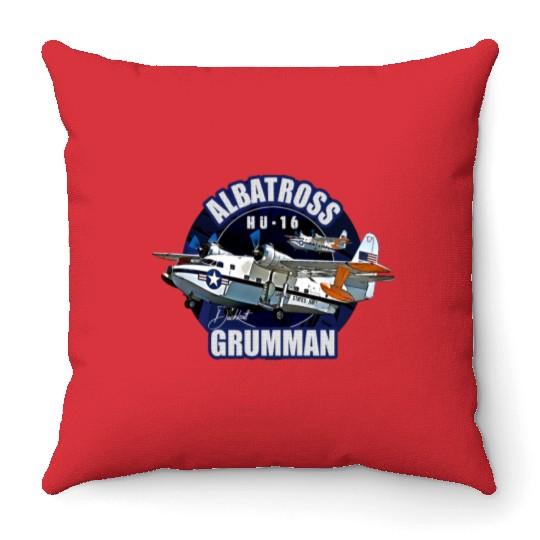 Grumman HU-16 Albatross Aircraft Throw Pillows
