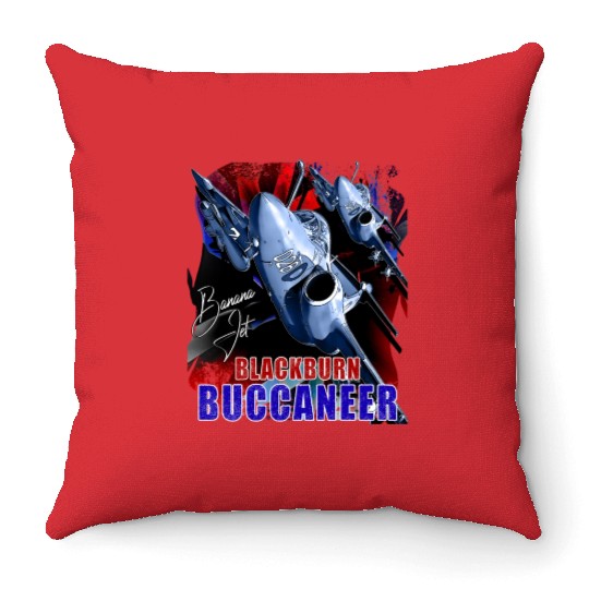 Blackburn Buccaneer Fighter Jet Throw Pillows