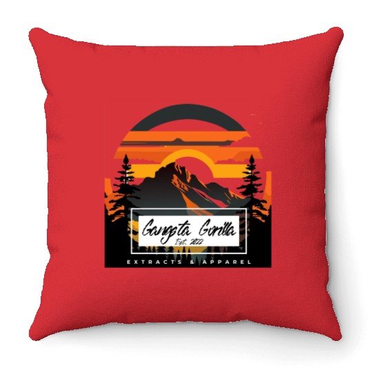 Gangsta Gorilla-Nature Throw Pillows