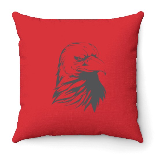 Bald Eagle Silhouette Throw Pillows