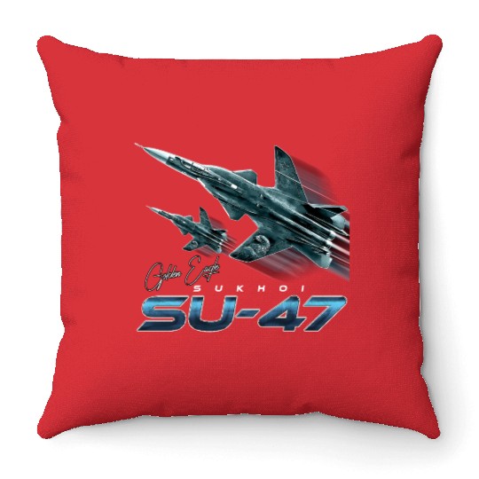 Sukhoi SU-47 the Golden Eagle Russian Fighterjet Throw Pillows