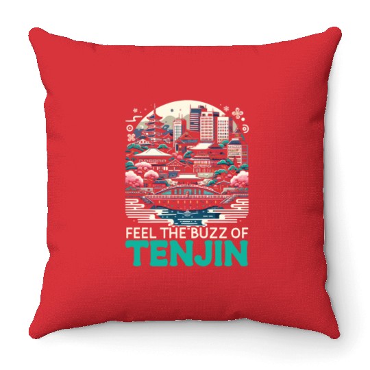 Fukuoka Japan Country Travel Vacation Japanese Throw Pillows