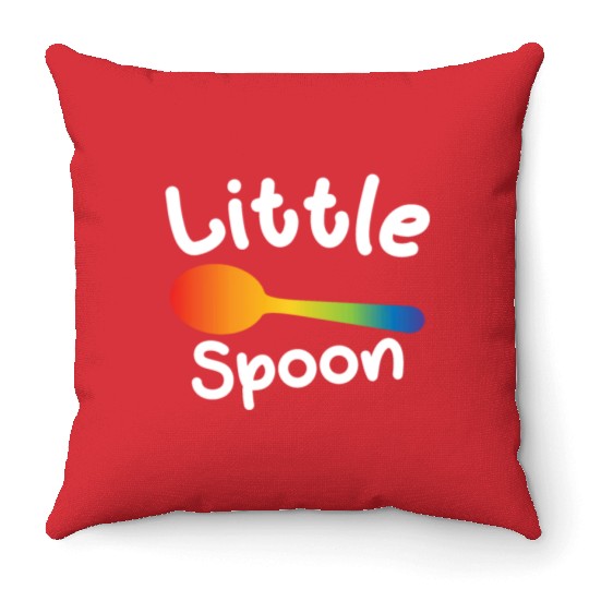 Little Spoon LGBT Pride Gay Lesbian Couple Love Throw Pillows