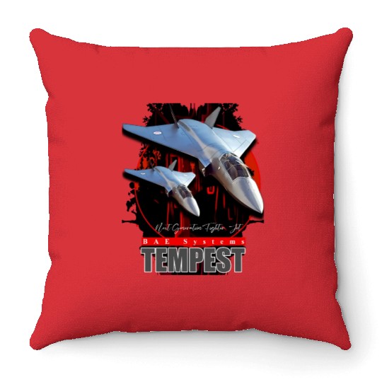 BAE Systems Tempest Next-Generation Fighter Jet Throw Pillows