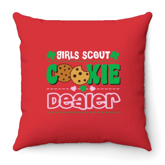 Cookie Dealer Scout for Girls Funny Scouting Throw Pillows