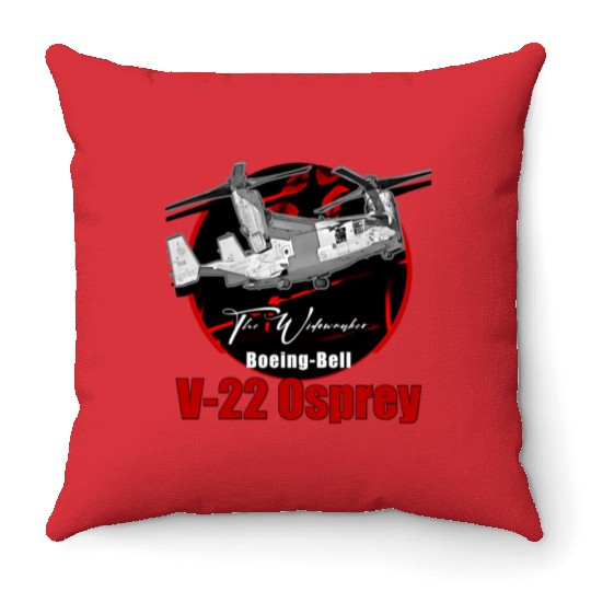 V22 Osprey Us Air Force Hybrid Aircraft Throw Pillows
