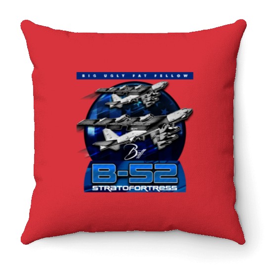 B-52 Stratofortress U.S. long-range heavy bomber Throw Pillows