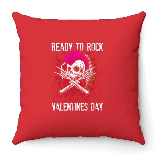 Ready to rock valentines day | love feast day Throw Pillows