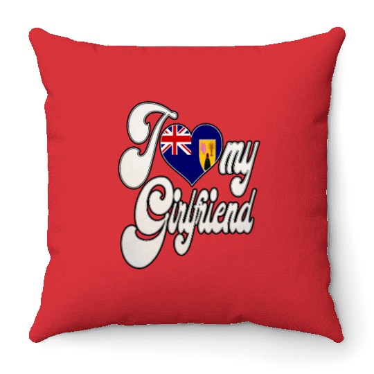 TurkI Love My Turks Caicos Girlfriend Throw Pillows