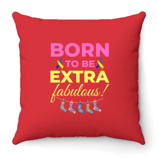 Down Syndrome Awareness Extra Fabulous Throw Pillows