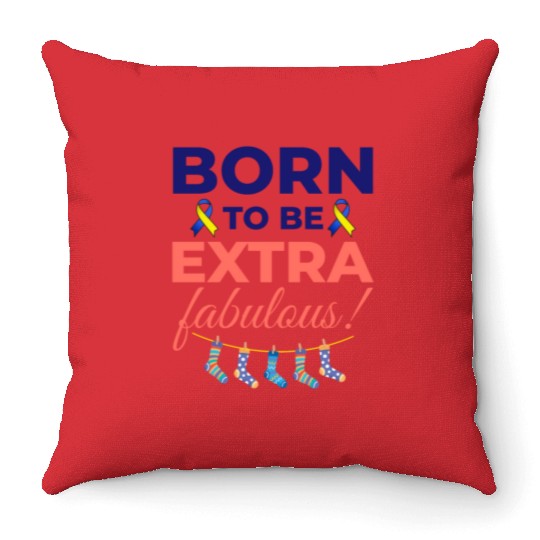 Down Syndrome Awareness Extra Fabulous Throw Pillows