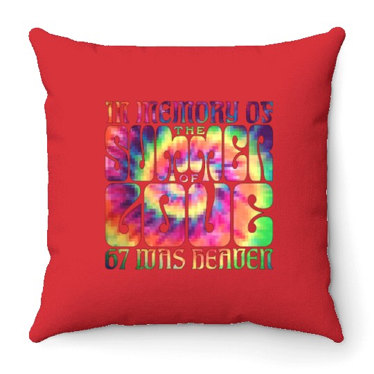 Summer of Love 1967 Throw Pillows