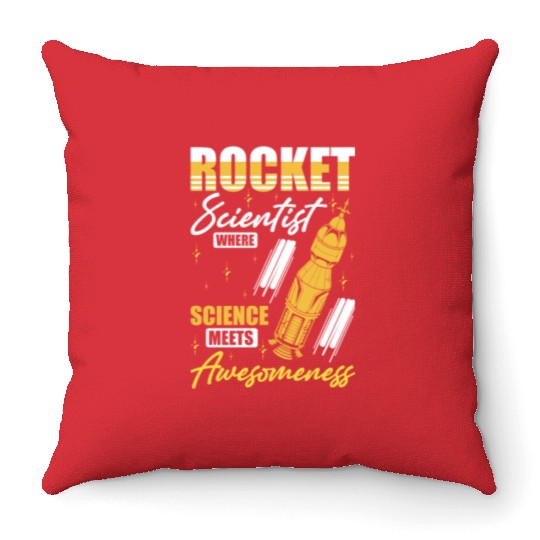Space Engineer Rocket Scientist Awesomeness Throw Pillows