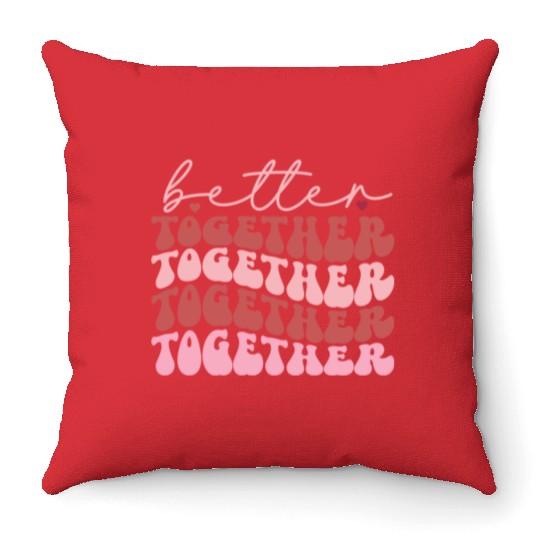 Harmonious Unity : Better together Throw Pillows