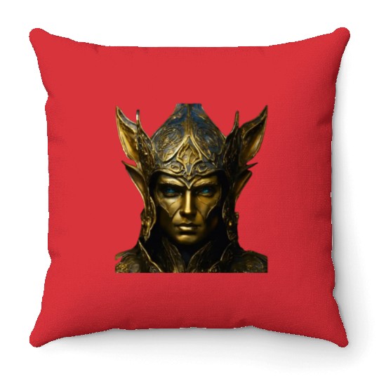 Portrait of an Ancient Monarch Throw Pillows