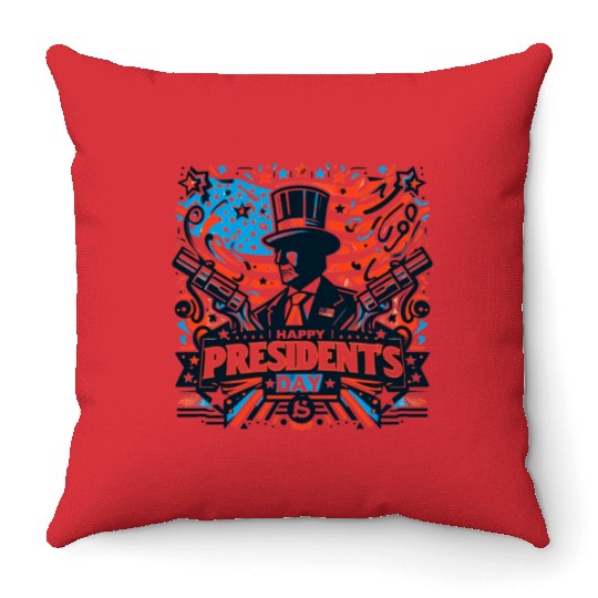 history of us presidents day Throw Pillows