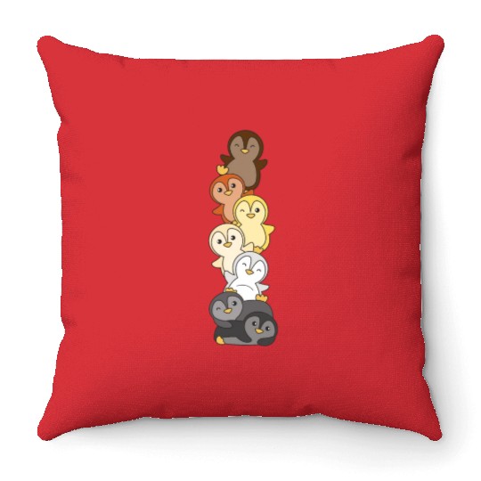 Bear Brotherhood Flag Pride Lgbtq Cute Penguin Throw Pillows