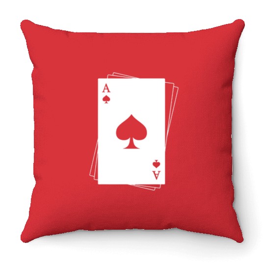 Ace of Spades Throw Pillows