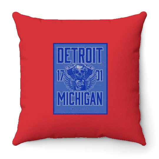 Detroit - Motor City Throw Pillows