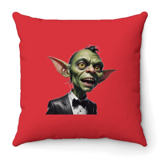Green Goblin with Tuxedo Throw Pillows