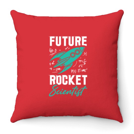 Rocket Scientist Future Mathematician Racket Throw Pillows
