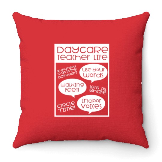 Daycare Teacher Gift Daycare Provider Gifts Throw Pillows
