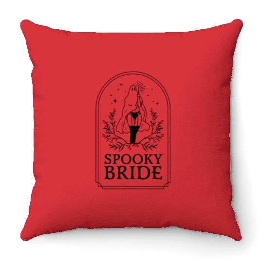 Spooky Bride Bachelorette Party Bridal Party Throw Pillows