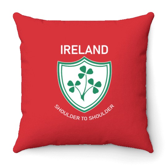 Ireland Rugby Crest Irish Shoulder to Shoulder Throw Pillows