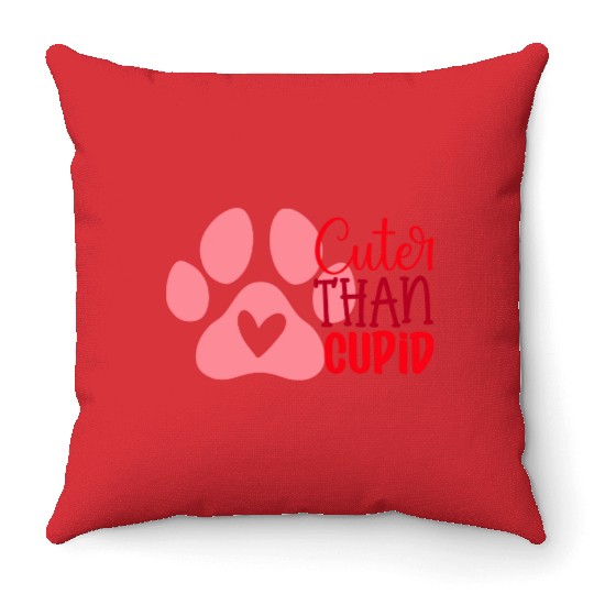 Cuter than cupid Throw Pillows