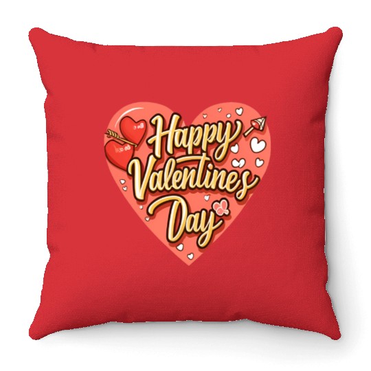 Happy Valentine's Day Throw Pillows for Men and Women