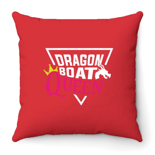 Dragon Boat Queen Mentor or Trainer Gift Throw Pillows