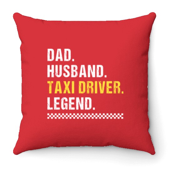 Dad Taxi Driver Throw Pillows
