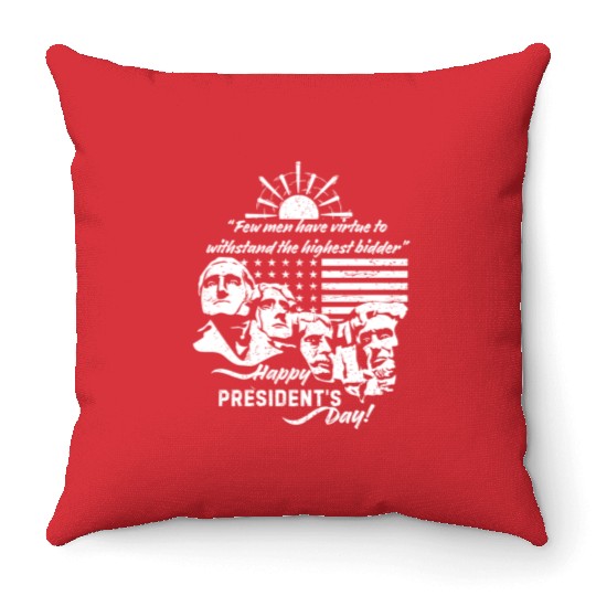 Presidents Day USA Throw Pillows