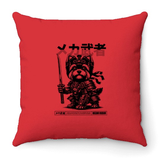 Yorkshire Terrier Dog Musha Pet Throw Pillows