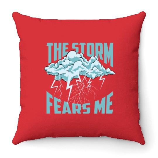 Storm Fears Me Content Creator Gift Throw Pillows