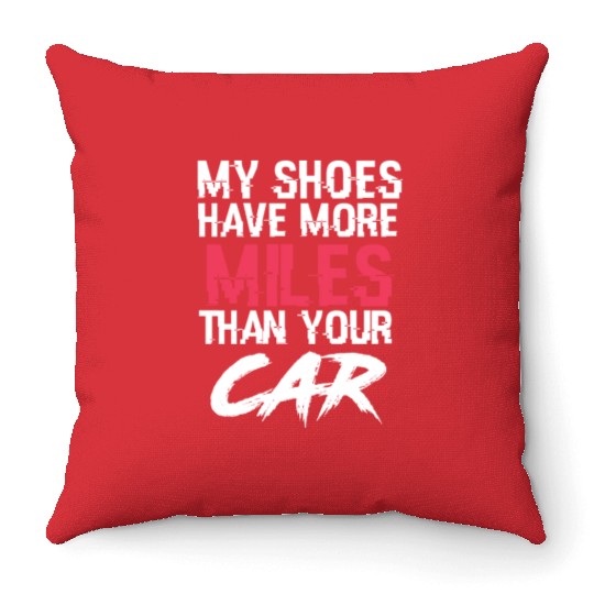 running lovers quotes Throw Pillows