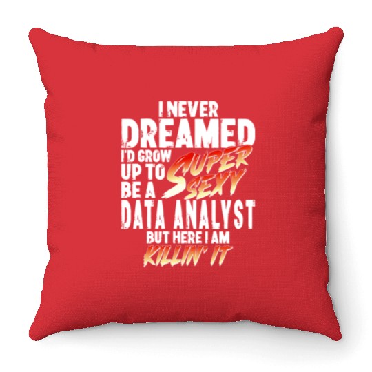 Super Sexy Data Analyst Data Analysis Gift Throw Pillows