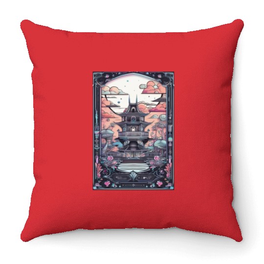 Paradise landscape for those who love landscape an Throw Pillows