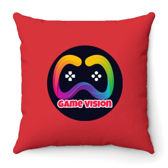 Game Vision Official YouTube Channel Logo Throw Pillows