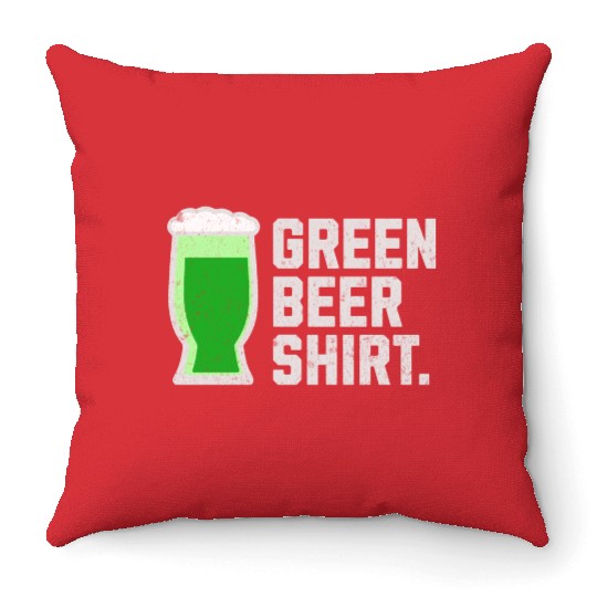 Green Beer Throw Pillows for St. Patrick's Day
