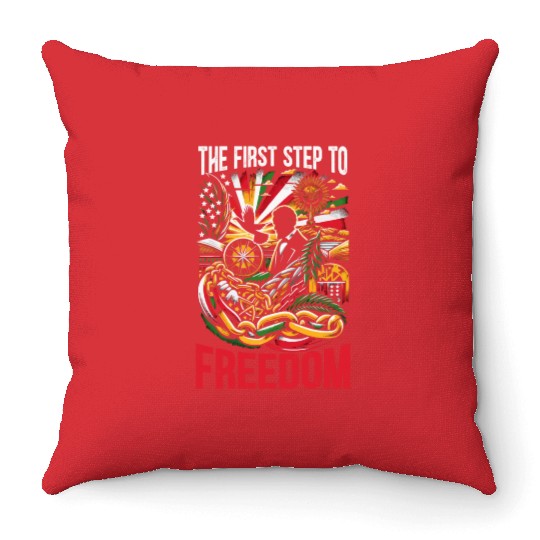 Emancipation Proclamation African Juneteenth Throw Pillows