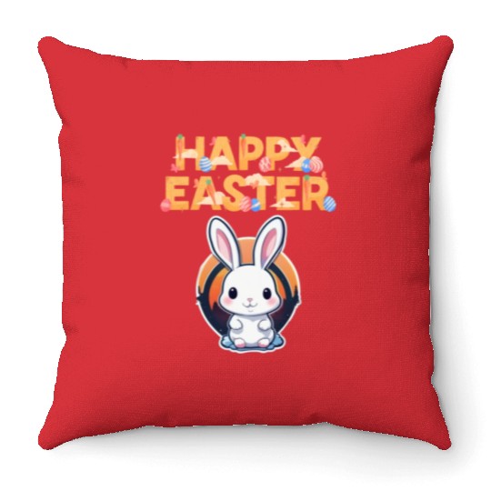 Easter sweetness: beautiful bunnies await you! Throw Pillows