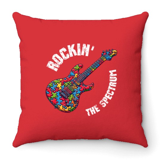 Rockin the spectrum Throw Pillows