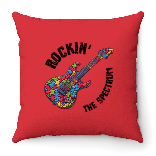 Rockin the spectrum Throw Pillows
