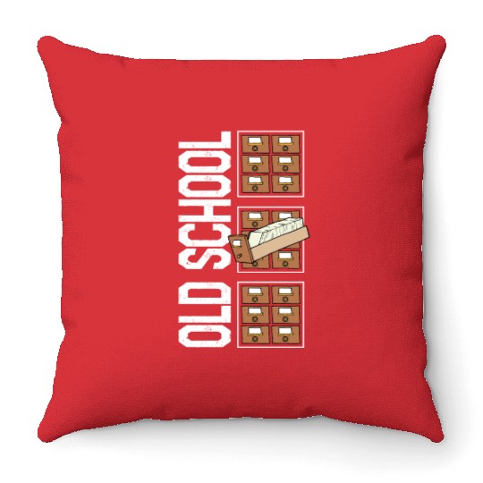 Librarian Throw Pillows, Old School Throw Pillows, Gift For Book
